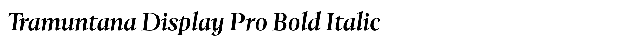 Tramuntana Display Pro Bold Italic image